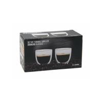 Koffieglazen - dubbelwandig - 2x - 350 ml - theeglazen - hittebestendig