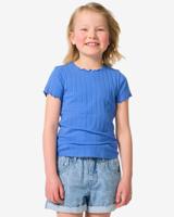 HEMA Kinder T-shirt Rib Blauw (blauw)