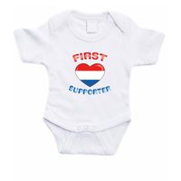 First Nederland supporter rompertje wit babies 92 (18-24 maanden)  -