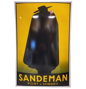 Sandeman Port & Sherry Emaille Bord - 60 x 40 cm