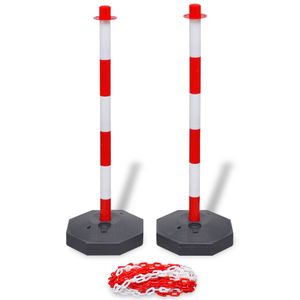 VidaXL Kettingpalenset met kunststof ketting 10 m