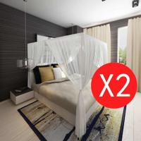 VidaXL Klamboe vierkant met 3 openingen 2 st VidaXL Klamboe vierkant met 3 openingen 2 st
