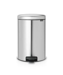 Brabantia pedaalemmer newlcon 20 liter matt steel fingerprint proof FPP