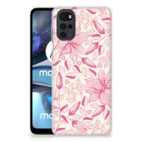 Motorola Moto G22 TPU Case Pink Flowers - thumbnail