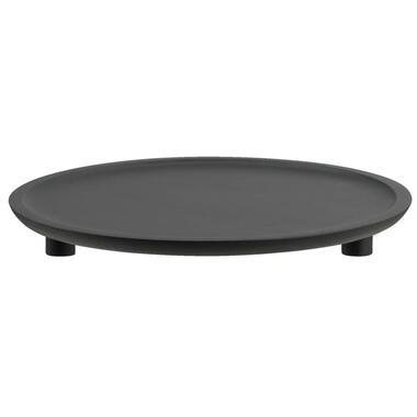 Plateau zwart mangohout Ø36 cm - Leen Bakker