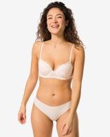 HEMA Damesstring Micro Met Kant Lichtroze (lichtroze)