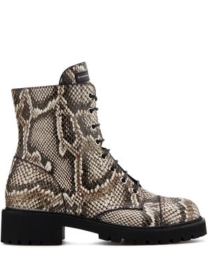 Giuseppe Zanotti bottines Thora à lacets - Marron