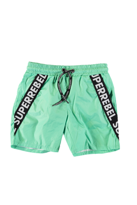 SUPERREBEL Jongens zwembroek Bay - Fluo mint