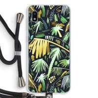 Tropical Palms Dark: Samsung Galaxy A10 Transparant Hoesje met koord