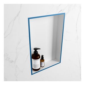 Wandnis Solid Surface Easy | In- en opbouw | 30x45x8 cm | 1 vak | Jeans/Talc