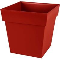 Eda Toscaanse vierkante bloempot - 39 x 39 x H 39 cm - 38 L - Red Ruby