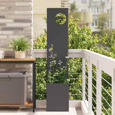 Tuinplant met Decoratief Paneel Zwart 32 x 140 cm