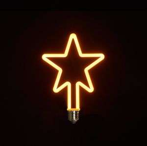 Led retro ster groot vorm 135x195mm 4w-1800k / e27 fitting - dimbaar - Anna's Collection