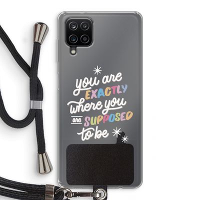Right Place: Samsung Galaxy A12 Transparant Hoesje met koord
