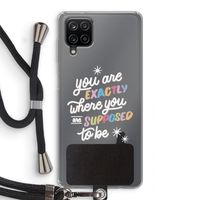 Right Place: Samsung Galaxy A12 Transparant Hoesje met koord