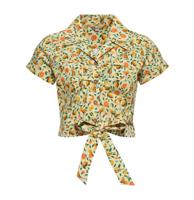 Queen Kerosin Citrus Cocktails Blouse Cream-L