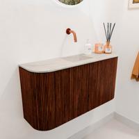 Toiletmeubel Mondiaz Joya Dlux | 83.2 cm | Meubelkleur Ruby | Faye wastafel Ostra Wasbak Midden | Zonder kraangat(en) Toiletmeubel Mondiaz Joya Dlux | 83.2 cm | Meubelkleur Ruby | Faye wastafel Ostra Wasbak Midden | Zonder kraangat(en)