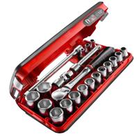 Facom Compacte 1/2" Doppenset 6-kant met Ratel SL.161 - 21-delig - SL.DBOX1PB