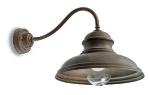 Moretti Luce Rechte buitenlamp Mill - verouderd messing 1590.T.AR