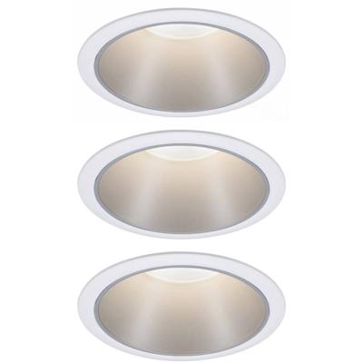 Paulmann 93410 Cole Coin Inbouwlamp Set van 3 stuks LED 6 W Wit, Zilver