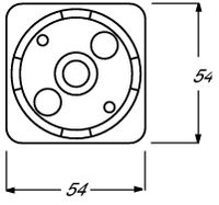 2110 C-212  - Cover plate for dimmer cream white 2110 C-212 - thumbnail