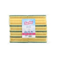 Sorbo Schuurspons - 20x stuks - schoonmaakspons - groene schuurvlak - 14x7x4,5 cm - viscose