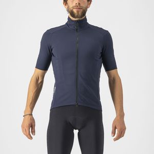 Castelli Perfetto RoS 2 Wind korte mouw fietsshirt donkerblauw heren L