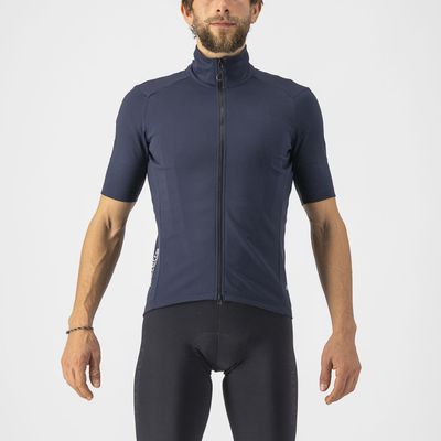 Castelli Perfetto RoS 2 Wind korte mouw fietsshirt blauw heren L