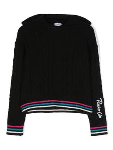 Pinko Kids hoodie à logo brodé - Noir