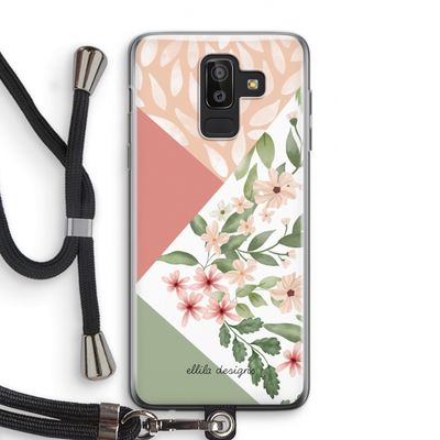 Sweet heaven geometrics: Samsung Galaxy J8 (2018) Transparant Hoesje met koord