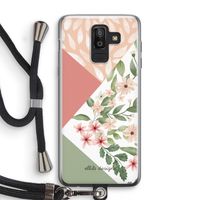 Sweet heaven geometrics: Samsung Galaxy J8 (2018) Transparant Hoesje met koord