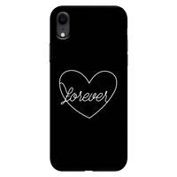 Forever heart black: iPhone XR Tough Case