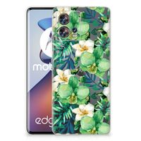 Motorola Edge 30 Fusion TPU Case Orchidee Groen - thumbnail