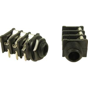 Cliff FCR50055 Jackplug 6.35 mm Bus, inbouw horizontaal Aantal polen: 2 Mono Zwart 1 stuk(s)