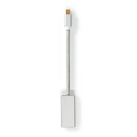 Mini DisplayPort-Kabel | DisplayPort 1.2 | Mini-DisplayPort Male | DisplayPort Male | 21.6 Gbps | Verguld | 0.20 m | Rond | Gebreid | Zilver | Cover Window Box - thumbnail