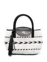 Lauren Ralph Lauren sac cabas en cuir à design tressé - Noir - thumbnail