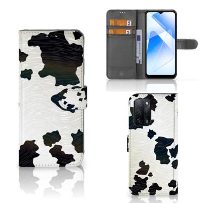 OPPO A16/A16s/A54s | Telefoonhoesje | Met pasjeshouder | Koeienvlekken