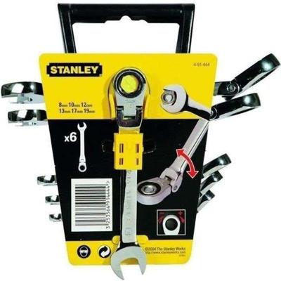 STANLEY 6 combinatiesleutels met ratel met indexeerbare kop