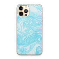 Waterverf blauw: iPhone 13 Pro Max Transparant Hoesje
