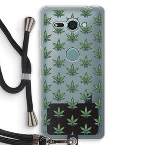 Weed: Sony Xperia XZ2 Compact Transparant Hoesje met koord