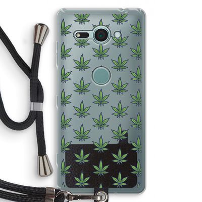 Weed: Sony Xperia XZ2 Compact Transparant Hoesje met koord
