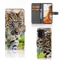Xiaomi 11T | 11T Pro | Telefoonhoesje | Met pasjeshouder | Baby Luipaard