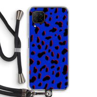 Blue Leopard: Huawei P40 Lite Transparant Hoesje met koord