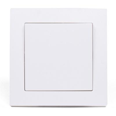 Wandcontactdoos - schakelaar - inbouw - wit - 80 x 80 mm - 250V AC/10A