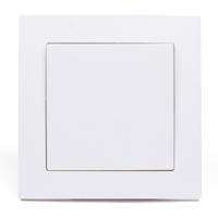 Wandcontactdoos - schakelaar - inbouw - wit - 80 x 80 mm - 250V AC/10A