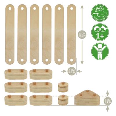 Rc Houten balansciuitset, 15dlg.