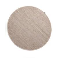 Nordic Weavers Rond wollen vloerkleed Lett - beige|crème - 120 cm rond