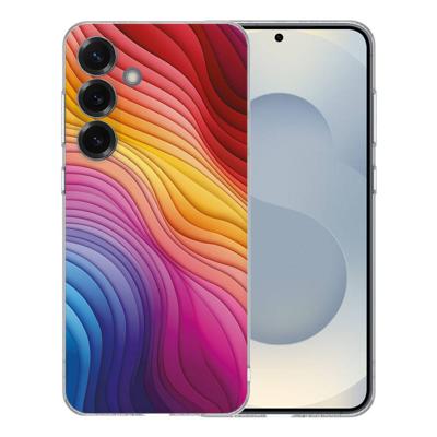 TPU Hoesje Samsung Galaxy S25 - Regenboog Backcover TPU Hoesje Samsung Galaxy S25 - Regenboog Backcover