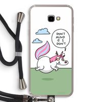 Unicorn: Samsung Galaxy J4 Plus Transparant Hoesje met koord