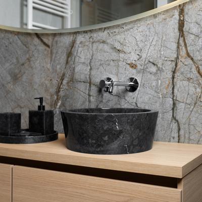 Waskom Loutro Bali B Rond 40x40x15 cm Marmer Black Loutro